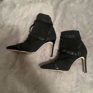 Jessica Simpson black studded booties